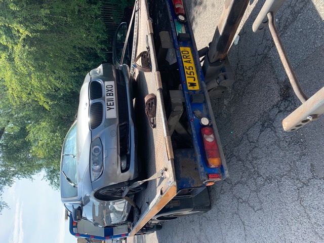 Car on recovery truck
