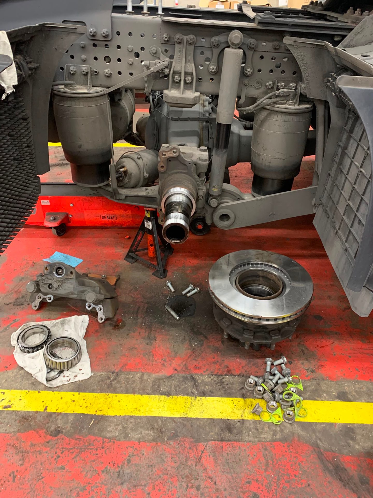 HGV axle repair
